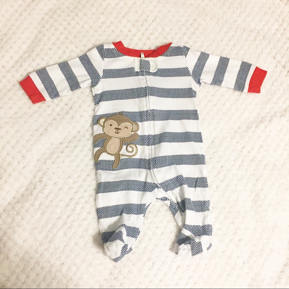 Monkey pajama onesie
